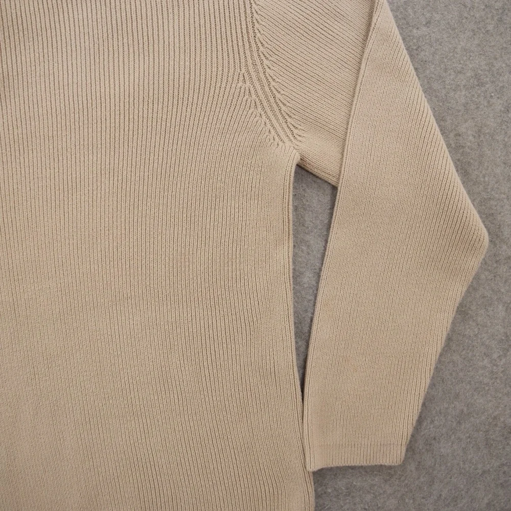 Banana Republic Sweater Mens Extra Large Beige Mock Neck Knit Pullover